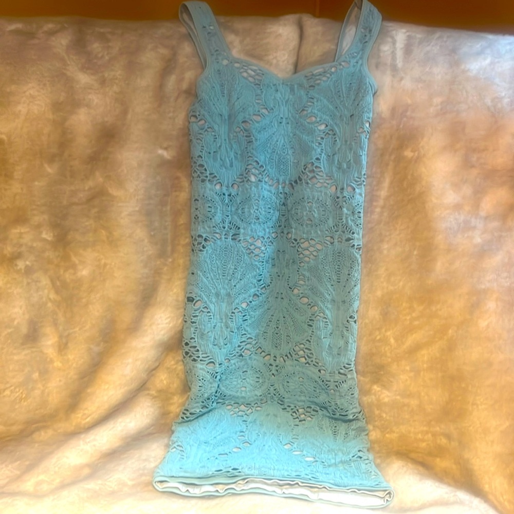 Blue Free People form fitting dress in size Extra Small.